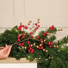 56cm Berry Spray Christmas Tree Decoration, 4 Pack 