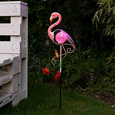 Solar Garden Flamingo Stake Light, 80cm