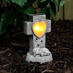 Solar Dog Memorial Light, 21cm
