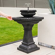 Solar Neapolitan Tiered LED Water Feature
