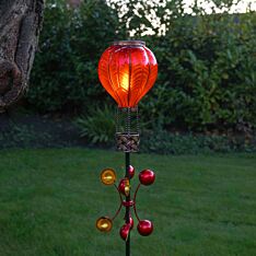 Solar Cool Flame Balloon Wind Spinner Stake Light