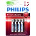 Philips Power Alkaline AAA Batteries (Pack of 4)