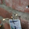 2m Battery Silver Firefly Wire Peg Fairy Lights, 20 Warm White LEDs