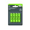 Solar Rechargeable Batteries, AA, 600 mAh, 1.2v, 4 Pack