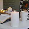 White Battery Real Wax Authentic Flame LED Candle