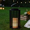 45cm Outdoor Battery Alta Candle Lantern, Black