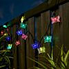 Solar Multi Function Butterfly Fairy Lights, 100 Multi Colour LEDs, 10m