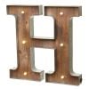 Wood & Metal 'H' Battery Light Up Circus Letter, 41cm