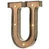 Wood & Metal 'U' Battery Light Up Circus Letter, 41cm