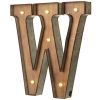 Wood & Metal 'W' Battery Light Up Circus Letter, 41cm
