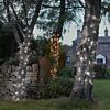 5M White Flash Bulb String Lights, Connectable, 40 LEDs, Black Cable