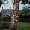 10M Warm White Flash Bulb String Lights, Connectable, 80 LEDs, Black Cable