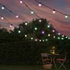 5m Outdoor Connectable Colour Select LED String Lights, Black Rubber Cable