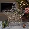 38cm Hanging Firefly Star Decoration, 80 Warm White Twinkling LEDs