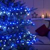 25.9m Outdoor Twinkling Christmas Tree Fairy Lights, 1000 Blue & White LEDs