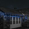 5.8m Christmas Snowing Effect Icicle Lights, 240 Blue and White LEDs