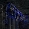 11.8m Christmas Snowing Effect Icicle Lights, 480 Blue &amp;amp; White LEDs