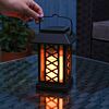 Solar Flickering LED Candle Lantern, 17.5cm