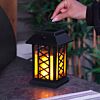 Solar Flickering LED Candle Lantern, 17.5cm