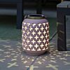 Battery  Pink Ceramic Lantern. White and Colour Changing LEDs