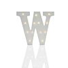 Alphabet 'W' Marquee Battery Light Up Circus Letter, Warm White LEDs, 16cm