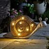 Solar Novelty Woodstone Snail Light