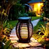 Solar Garden Lantern Rattan Effect Cage