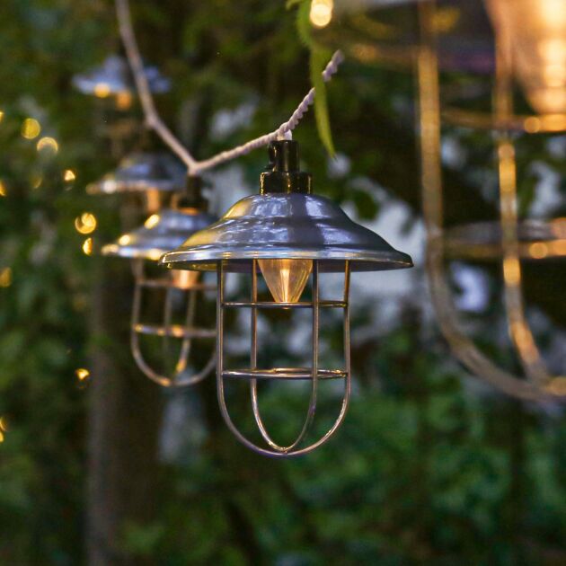 Solar Metal Lantern Fairy Lights