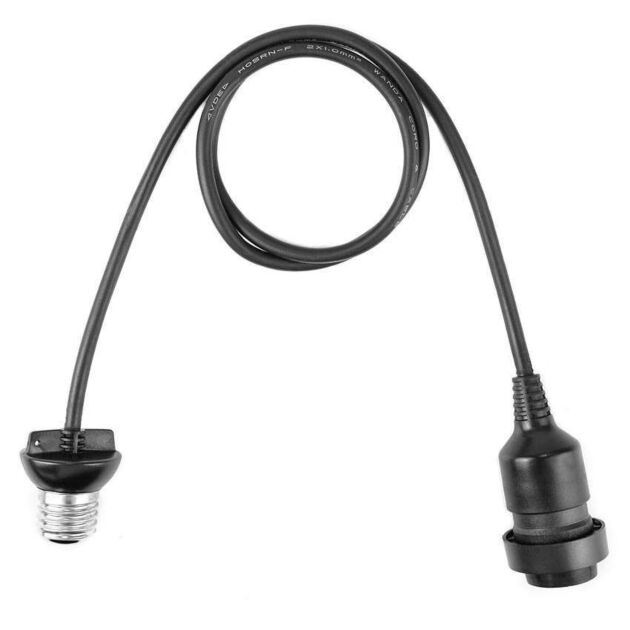 E27 Outdoor Festoon Pendant, Black Rubber Cable, 1m Drop