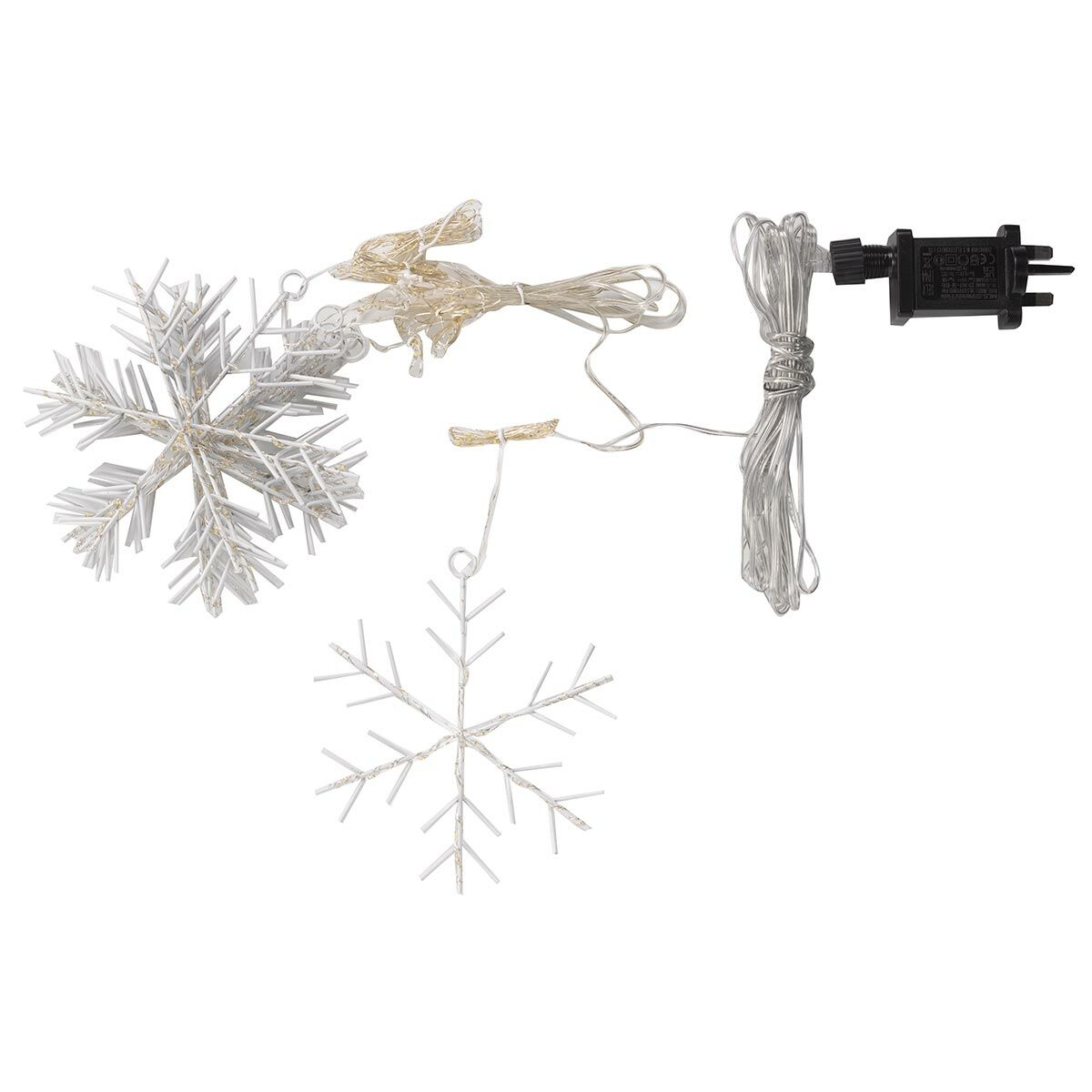 1.2m  x 1.2m Firefly Wire Snowflake Curtain Lights image 6