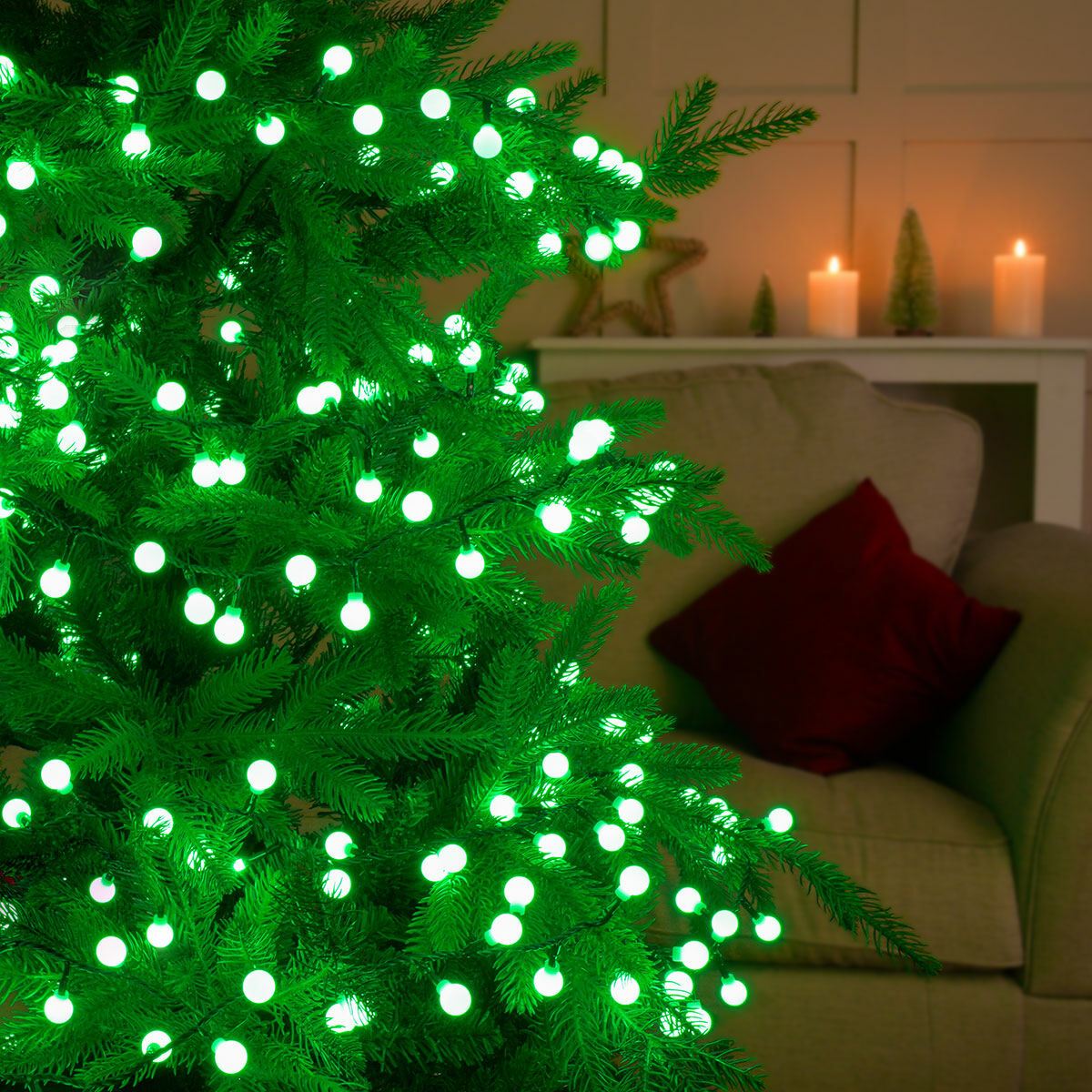 Indoor and Outdoor Christmas Tree Berry Lights, Colour Select LEDs, Remote Controlled image 5