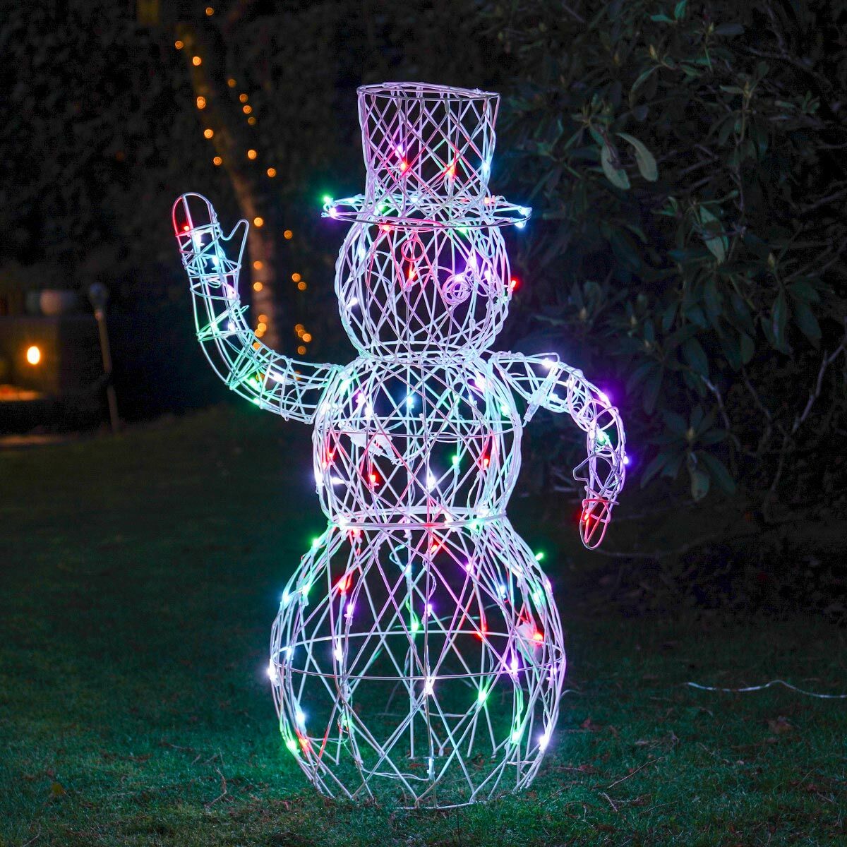 1m Outdoor Snowman Figure with Remote, Colour Select LEDs image 3