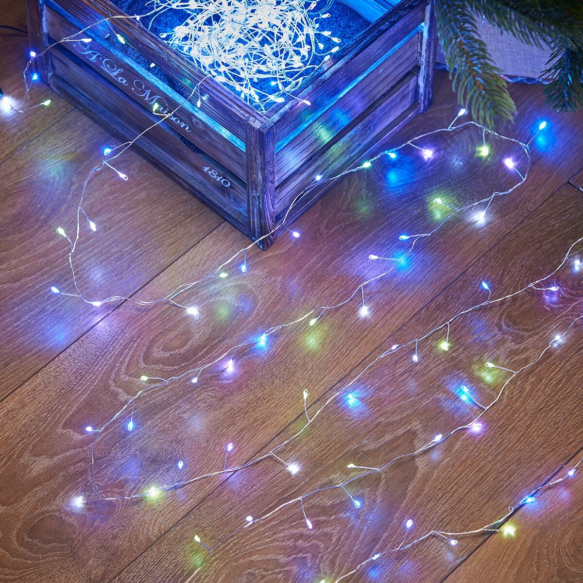 Indoor & Outdoor Firefly Decor Tree Lights on Silver Wire, Pastel LEDs image 5