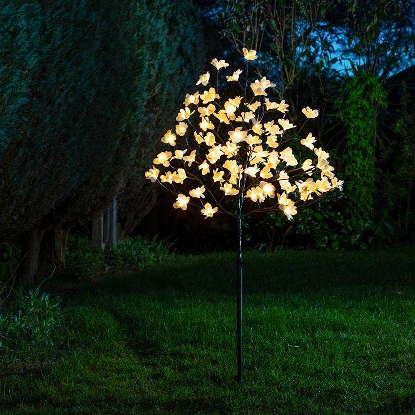 1 2m Outdoor Solar Magnolia Tree, Solar Tree Lights Outdoor