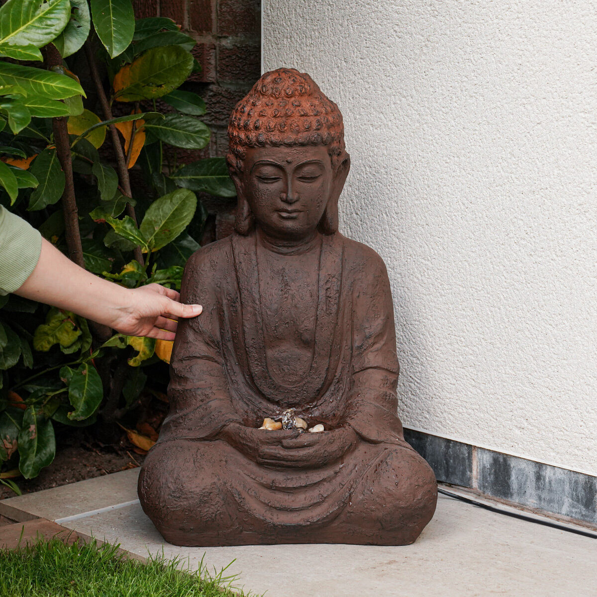 Outdoor Plug In LED Buddha Water Feature  image 1