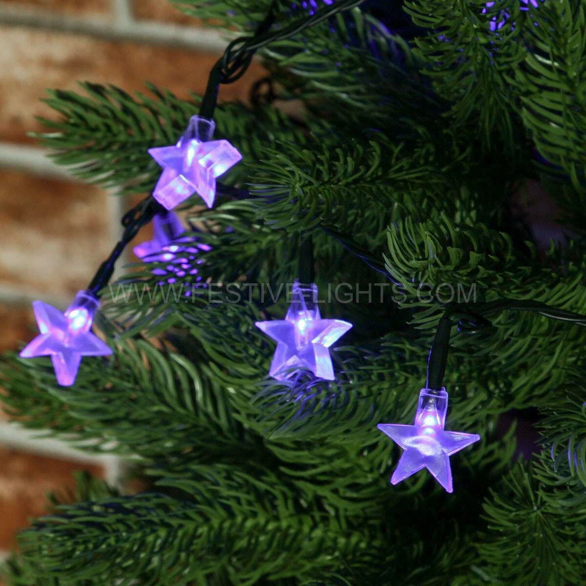 50 Blue LED Star Indoor & Outdoor Battery Fairy Lights with Timer image 3