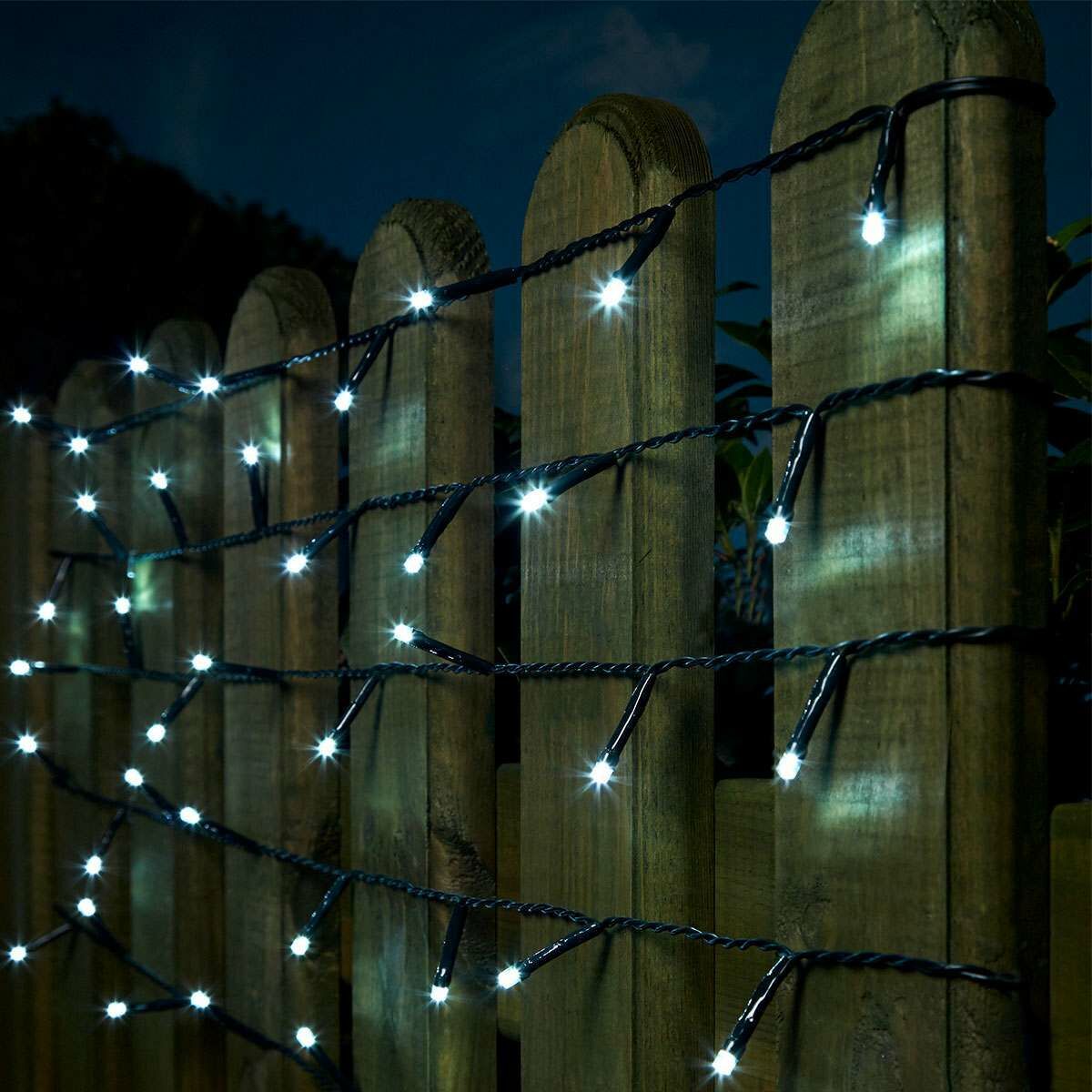 10m Indoor & Outdoor Battery Fairy Lights, White LEDs, Green Cable image 8