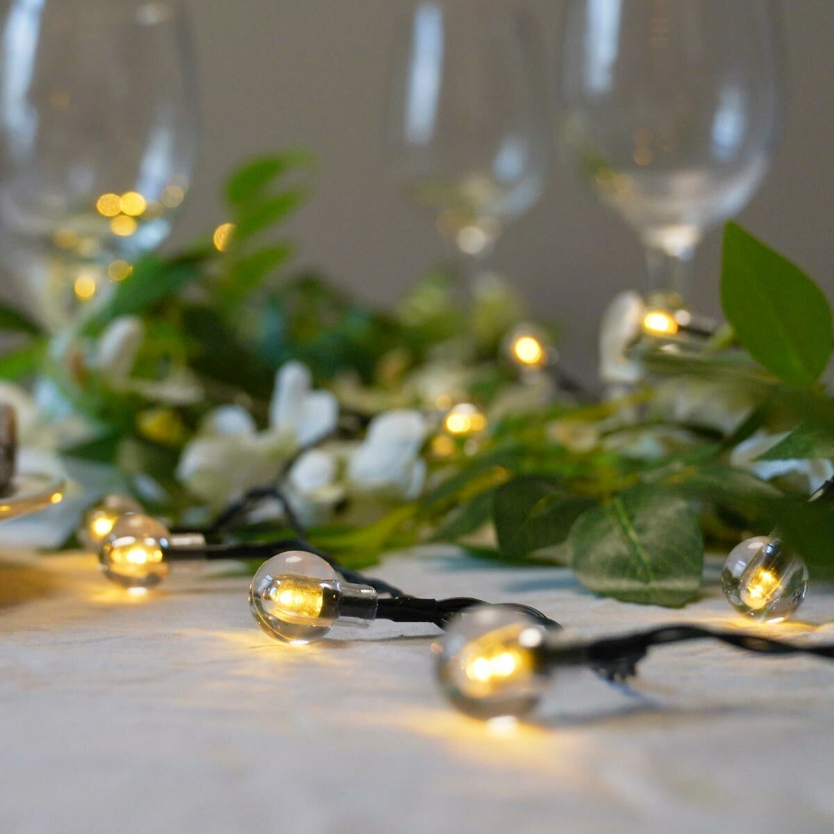 5m Indoor & Outdoor Battery Clear Berry Fairy Lights, Warm White LEDs, Green Cable image 7
