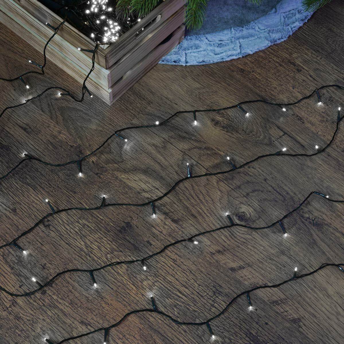 20m Outdoor Battery Fairy Lights, Green Cable image 8