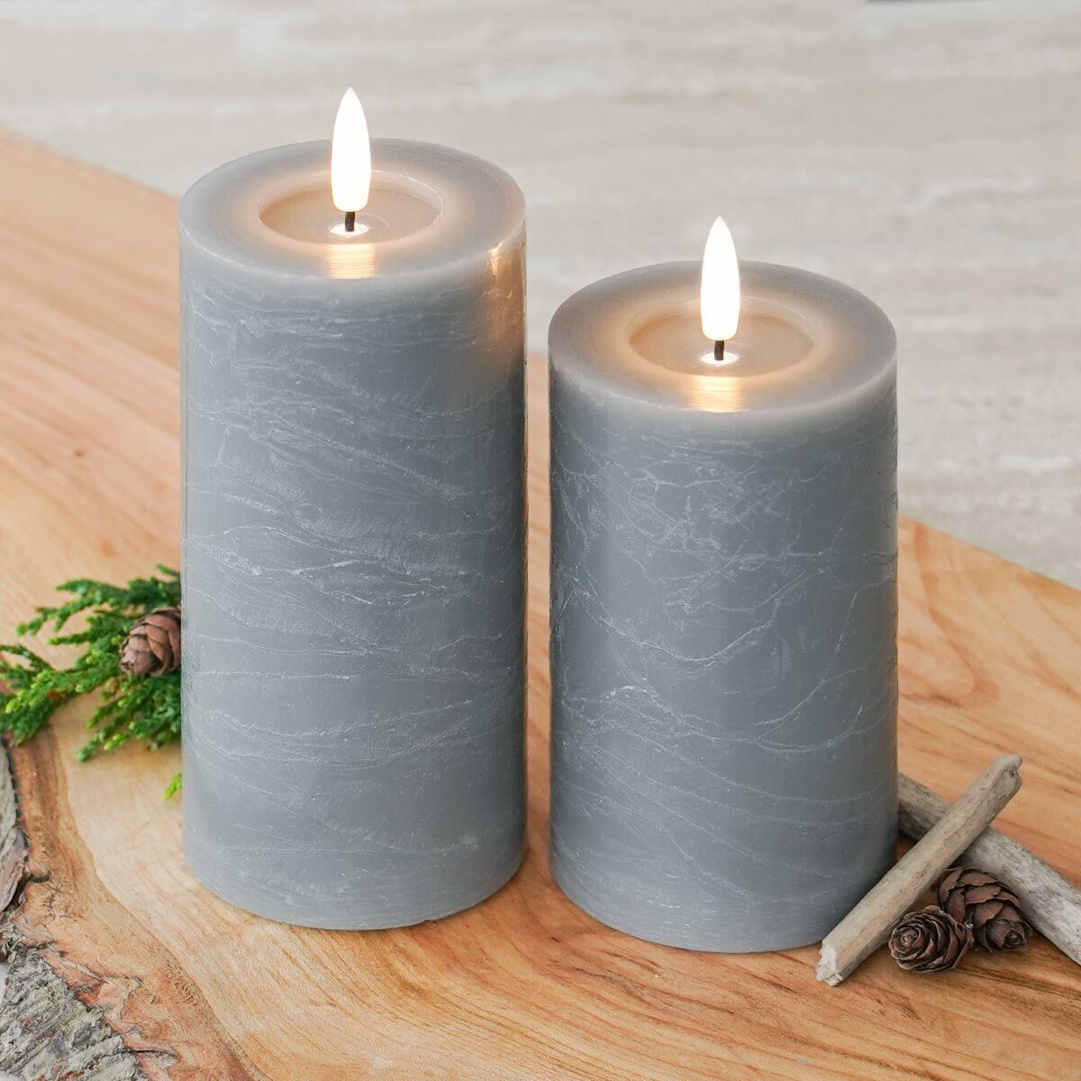 Grey Battery Real Wax Authentic Flame LED Candle, 2 Pack image 5
