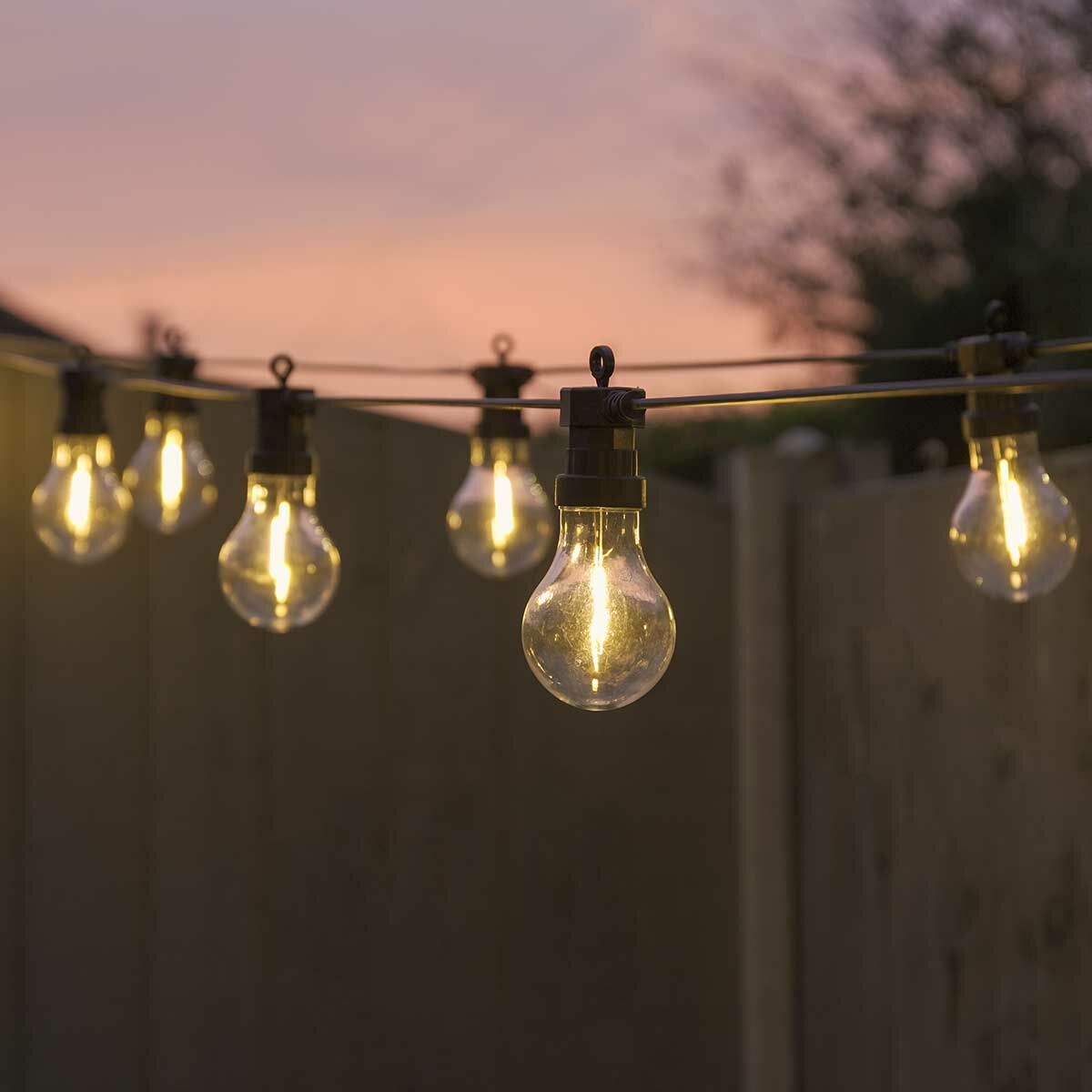 ConnectGo® Large Festoon Lights, Connectable, Clear Filament Style LED Bulbs