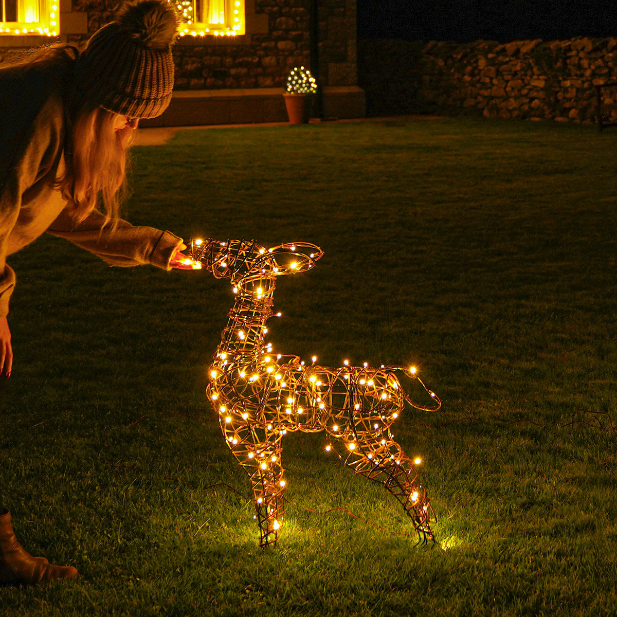 ConnectGo® 75cm Outdoor Connectable Brown Fawn Reindeer Figure