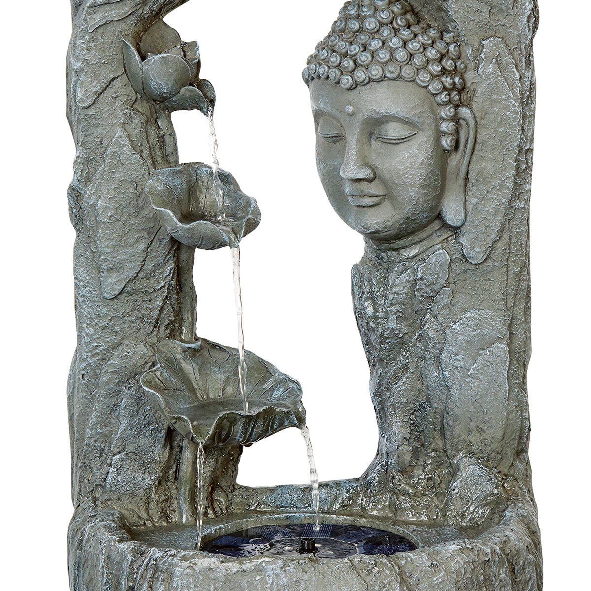 Solar Grey Buddha LED Water Feature image 5