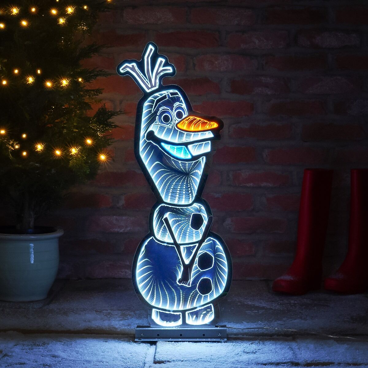 63cm Outdoor ©Disney Infinity Mirror Olaf Christmas Figure image 1