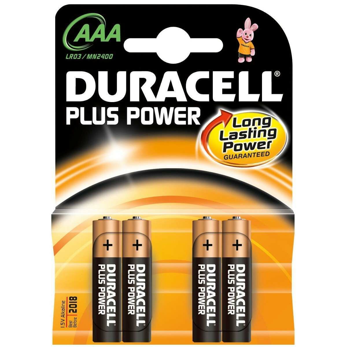 Duracell Alkaline Batteries - AAA Pack of 4 image 1