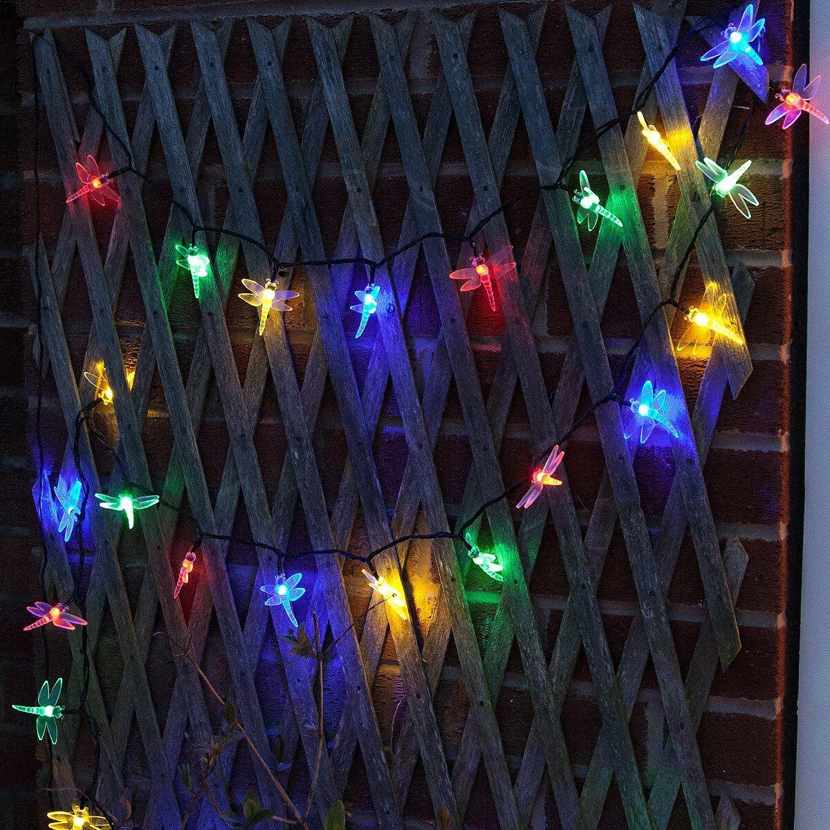 Solar Multi Function Dragonfly Fairy Lights, 100 Multi Colour LEDs, 10m image 6
