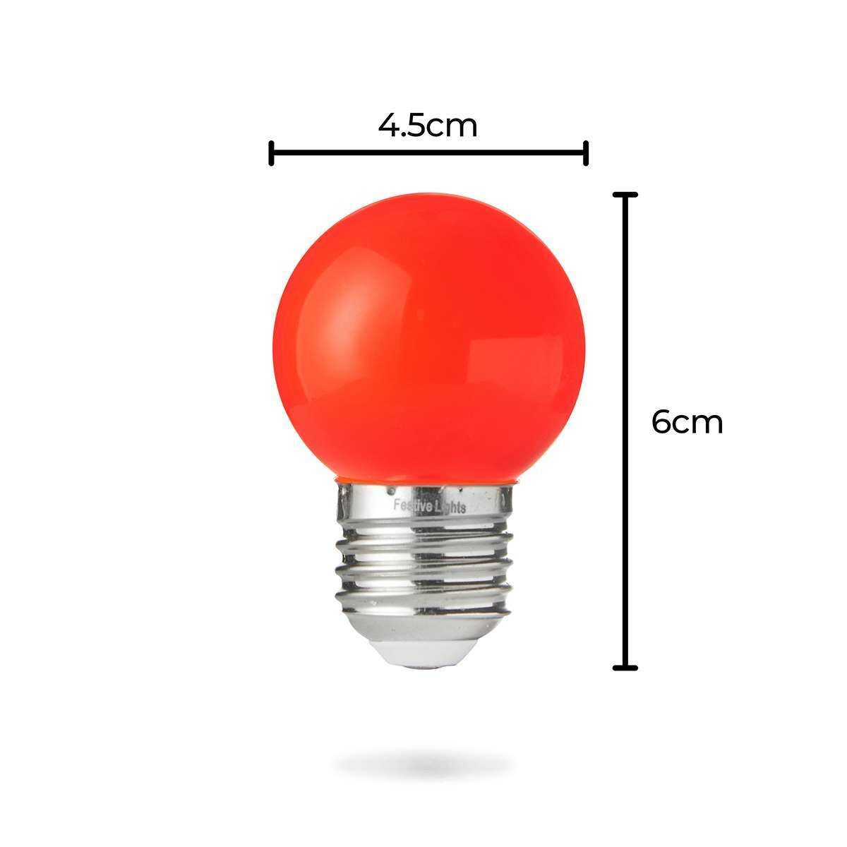 E27 Red LED Festoon Bulb image 1