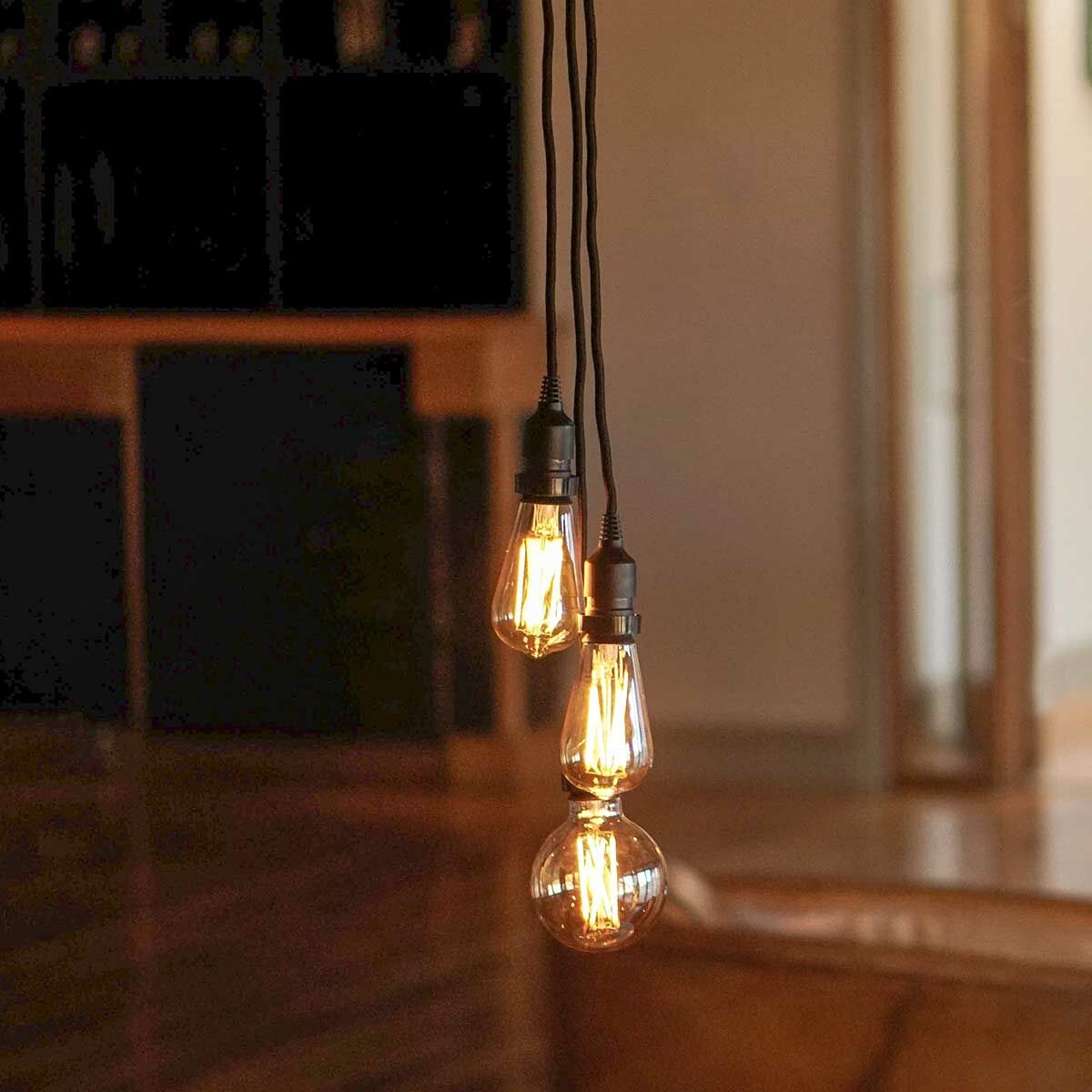 4W E27 Fully Dimmable Vintage Tinted Teardrop Filament Style, Warm White LED Light Bulb image 4