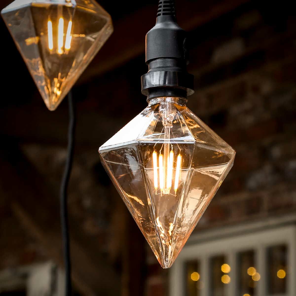 4W E27 Fully Dimmable Vintage Tinted Crystal Filament Style, Warm White LED Light Bulb image 4