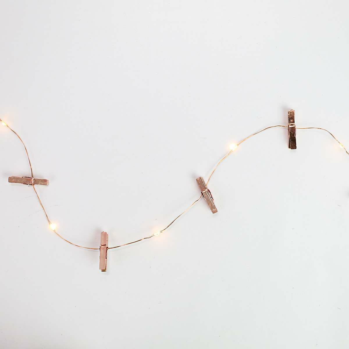 2m Battery Copper Firefly Wire Peg Fairy Lights, 20 Warm White LEDs image 9